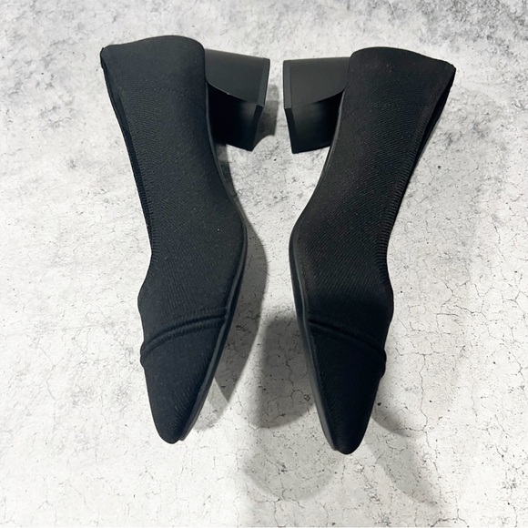NEW VIVAIA Almond Toe Chunky Heels Black Stress Free 41.5 US 10 - Picture 4 of 10